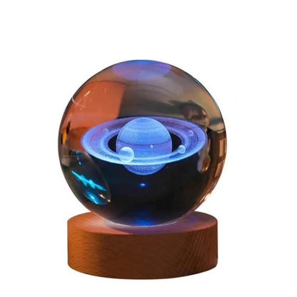 3D Solar System Crystal Ball Night Light