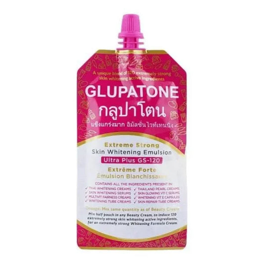 Glupatone Extreme Strong Whitening Emulsion Ultra Plus Gs-120 For Face With Homeo Cure Beauty Cream