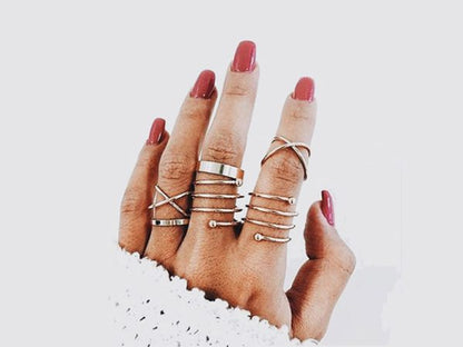Knuckle Rings | 6 Pcs Finger Ring Set