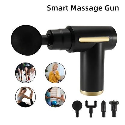 Massage Gun Deep Tissue, Handheld Muscle Massager With 4 Massage Heads, Super Quiet Massage Gun For Muscle Pain Relief Relax Recovery