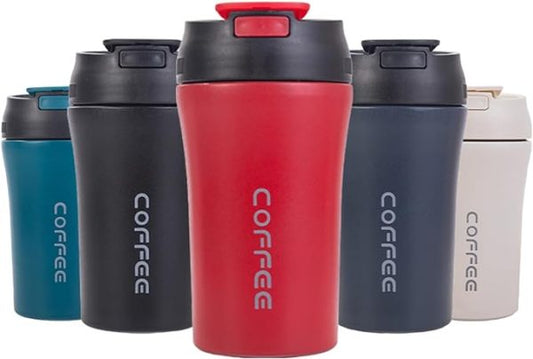 Coffee Travel Mug Stainless Steel Vacuum Coffee Cup Leakproof With Screw Lid Double Wall Coffee Tumbler Reusable Thermal Cup For Hot/(random Color)